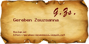 Gereben Zsuzsanna névjegykártya